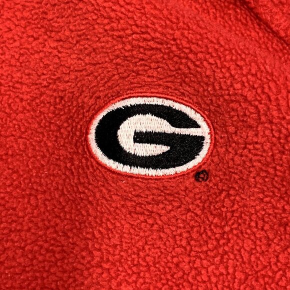 Columbia Georgia Dawgs UGA Jacket Womens Size Medium Red Fleece Full Zip Pockets - Picture 12 of 14